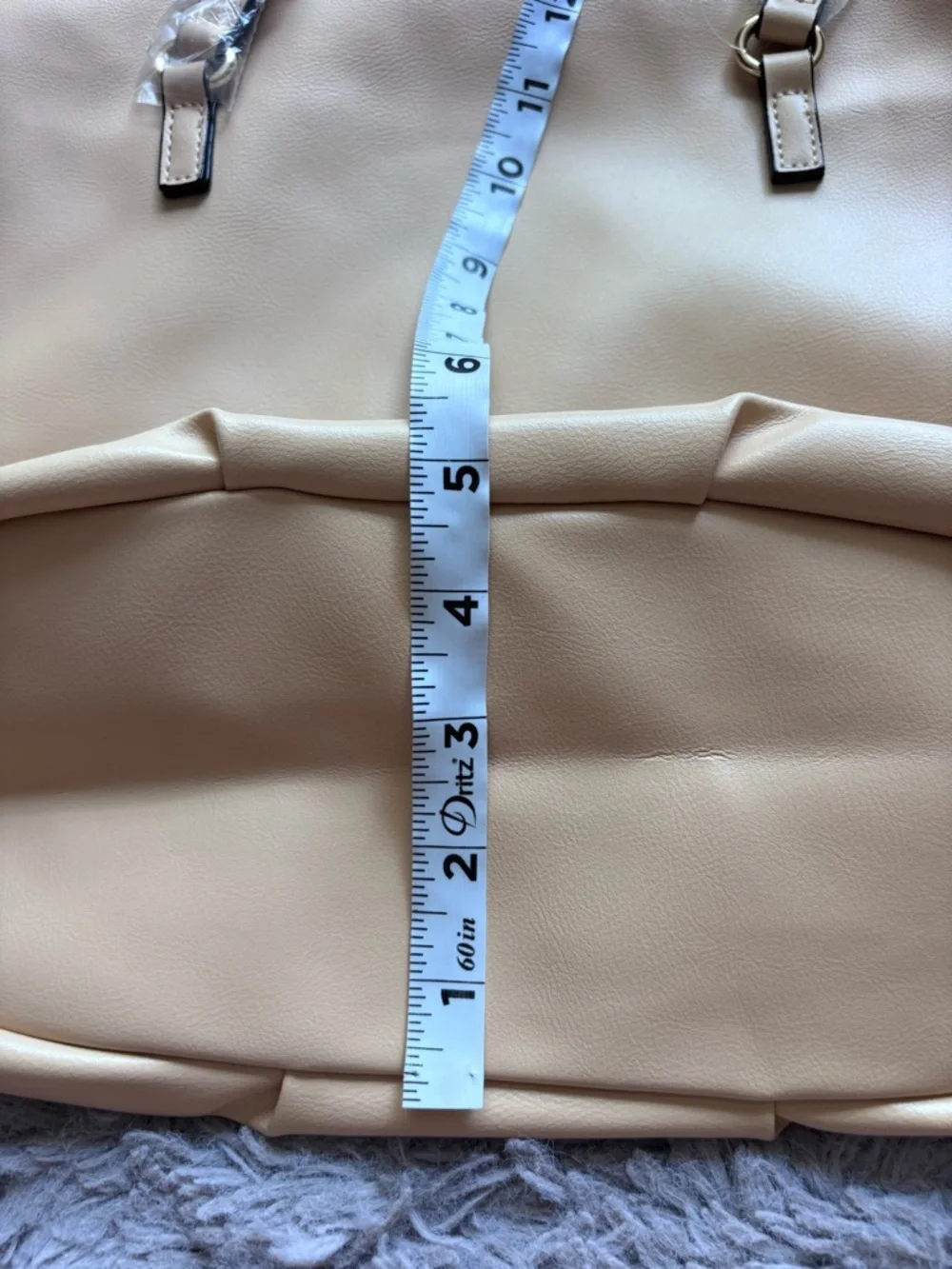 NWT Victorias Secret Cinch Top Tote Bare Faux Leather Bag Purse